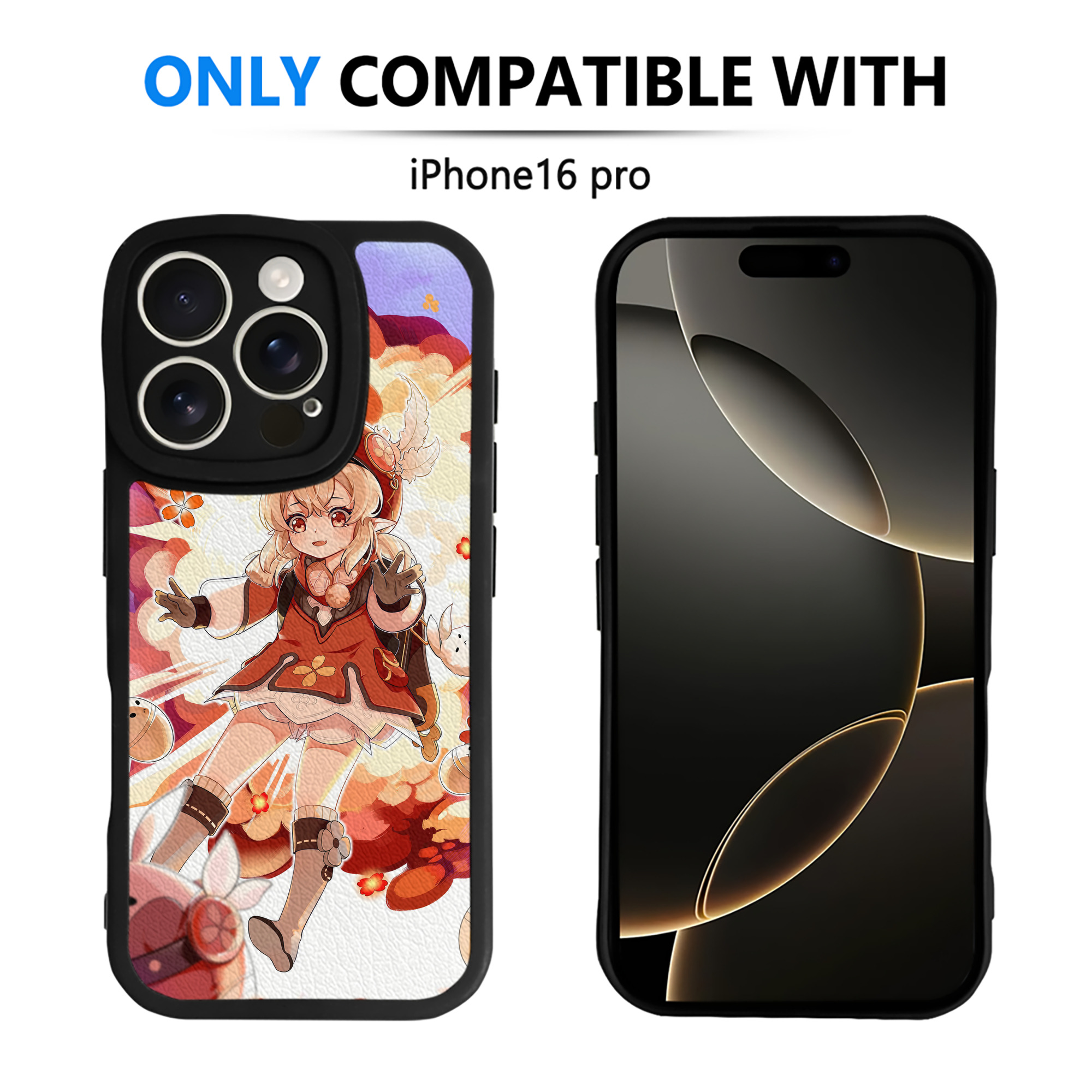 げんし神 genshin 【iPhone 16シリーズ対応】シリコンスマホケース（レザー調） 材質：シリコン